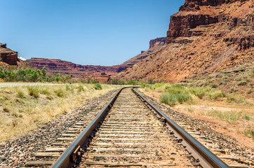 Railway Through a Canyon
