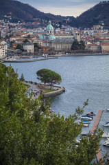 Como: city panorama from the lake