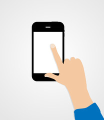 Business Internet for Different Electronic Devices Concept. Vec