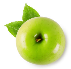 Green juicy ripe apple