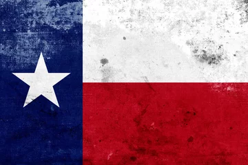 Poster Im Rahmen Grunge-Staatsflagge von Texas © promesaartstudio