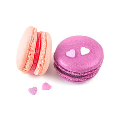 strawberry, raspberry macaroons