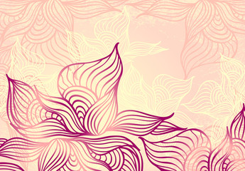 Abstract floral Background with flowers   grunge in pink color