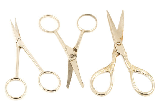 Set of metal scissors