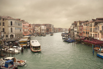 Fototapeta na wymiar Venezia great canal in a rainy day