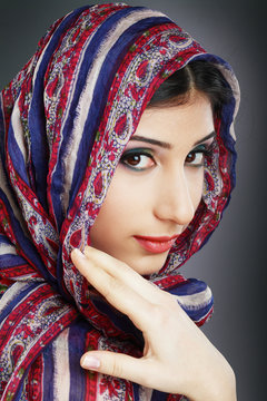 woman wearing head scarf