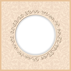 beige background with frame