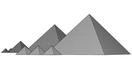 Pyramids From The Giza Plateau Vector