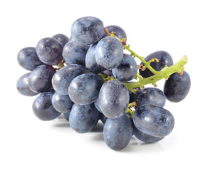 Dark grapes, Isolated on white background