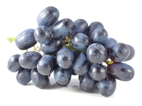 Dark grapes, Isolated on white background