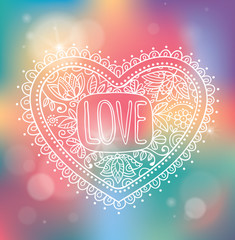 Love doodle background - 61006146