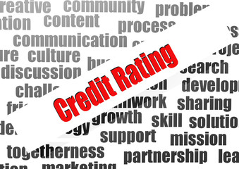 Credit Rating word cloud