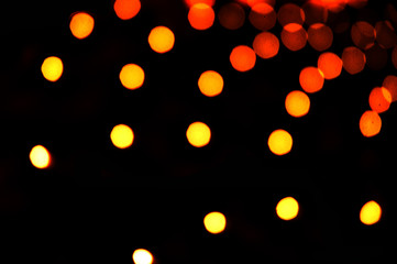 orange&yellow bokeh abstract light background