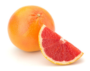 Ripe grapefruit isolated on white background