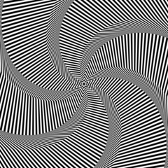 Rotation movement illusion. Abstract op art background.