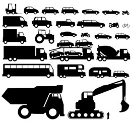 Vehicle silhouette vector