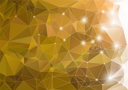 Abstract green shiny background polygon