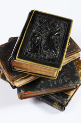 stack antique  books