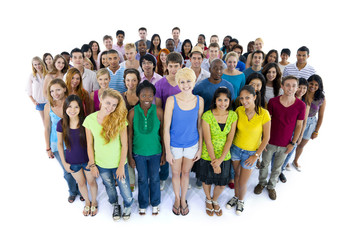 Obraz premium Group of united students