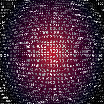 Security background with HEX-code