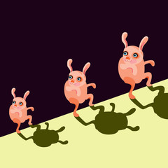 UFO aliens on another planet  (UFO vector series)