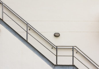 Fire escape ladder on the side of  building