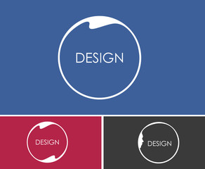 Abstract glossy circle icon design.