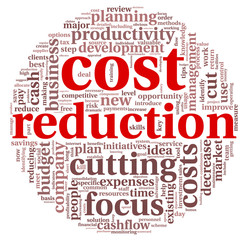 Costs reduction concept