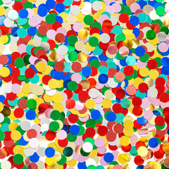 confetti background. red, blue, green, yellow