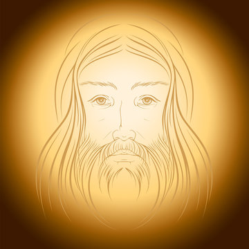 Jesus Christ gloria shine light vector illustration