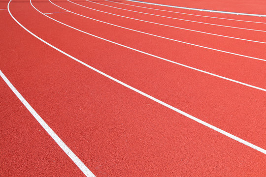 Running track in red