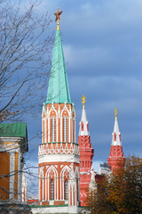 Towers of Moscow Kremlin. UNESCO heritage.