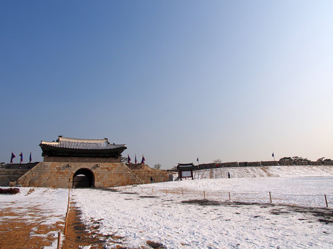 Changnyongmun of Hwaseong Fortress in Suwon, South Korea