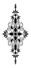 Vertical and symmetrical decorative ornament