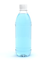 Bottles of water isolated on white background