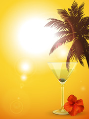 Summer cocktail background portrait