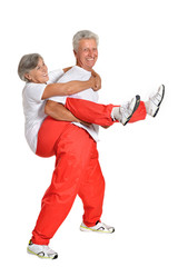 Senior Couple Exercising