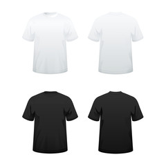 T-shirts in white and black