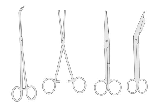 cartoon image of medical tools