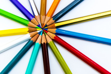 Fototapeta premium fanned pencils