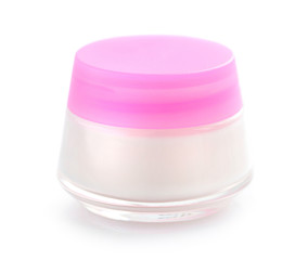 Facial cream jar. Beauty concept