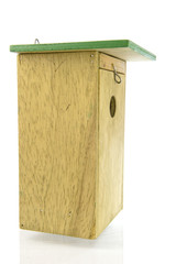 Wooden nesting box side view