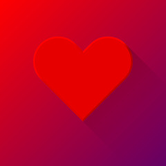 Red Abstract Heart Sign