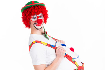 clown mit dickem bauch