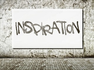 Fototapeta premium Inspiration street art, words on wall