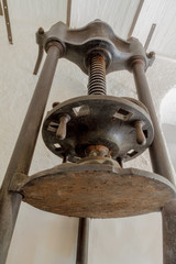 An old olive press from a mill in northern Corsica