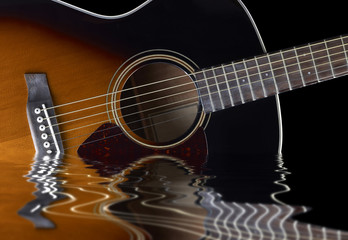 Fototapeta na wymiar Gitara akustyczna szczegóły