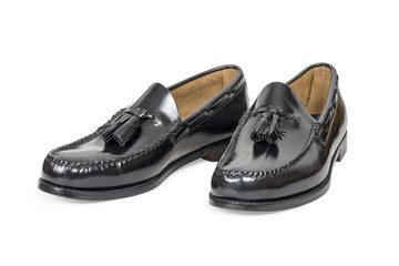 Luxury man's shoes isolated over white with clipping path.