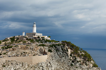 Fototapeta na wymiar Lighthouse on Cap de Formentor. Majorca island, Spain