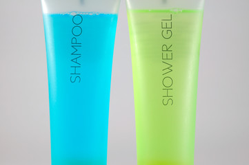 Shower and cosmetic set isolated